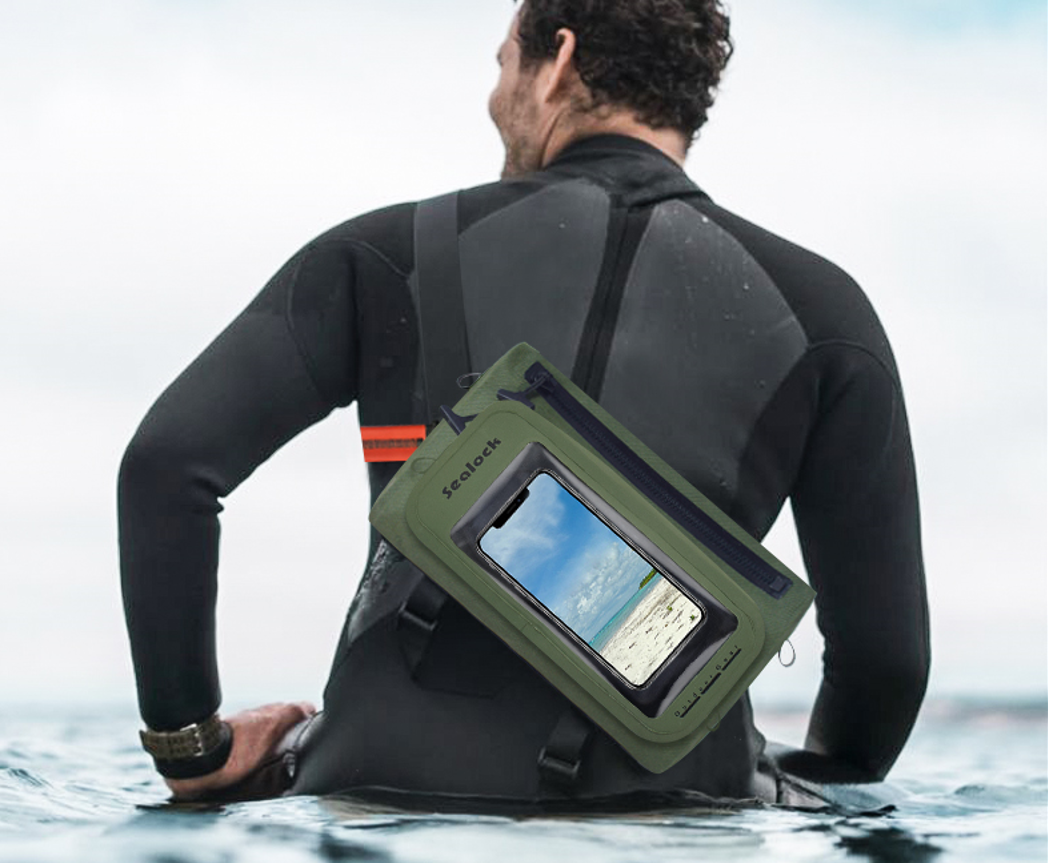 Sealock AquaSeal wasserdichte Tasche mit individueller Handyhülle für Wassersport