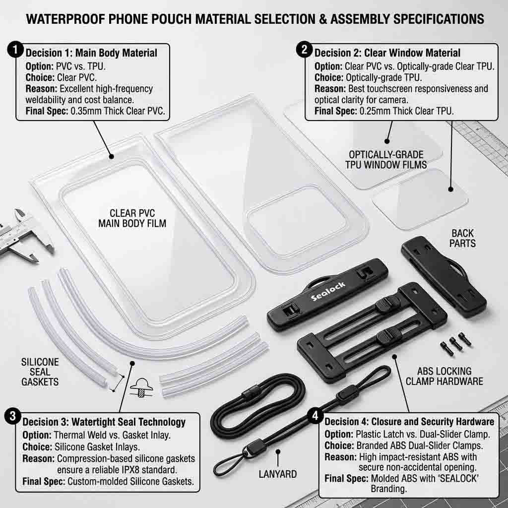 Materialleitfaden für wasserdichte Handytaschen für Käufer