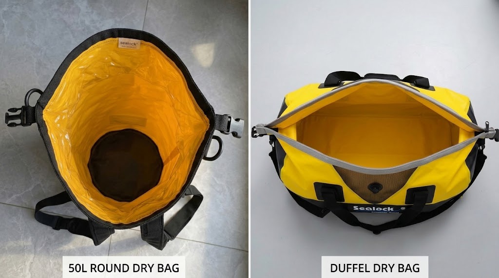 Der 50-Liter-Trockenbeutel: Wo die Regeln für kleine Taschen nicht mehr funktionieren